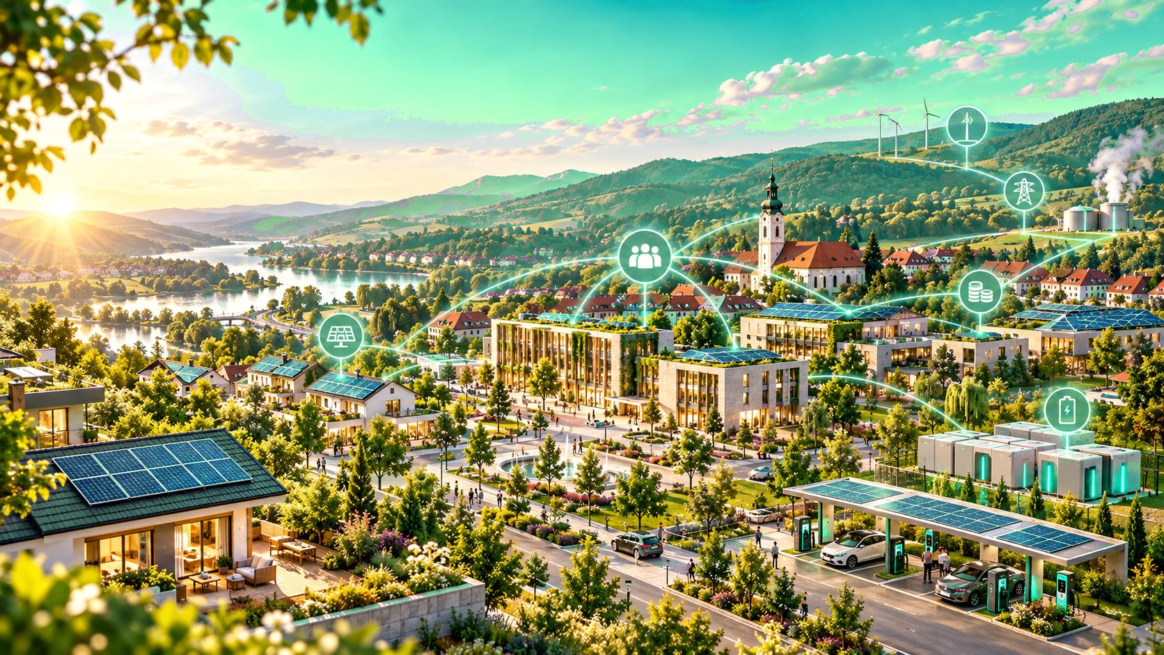 Helyi energiaközösség megújuló termeléssel, tárolással és intelligens vezérléssel