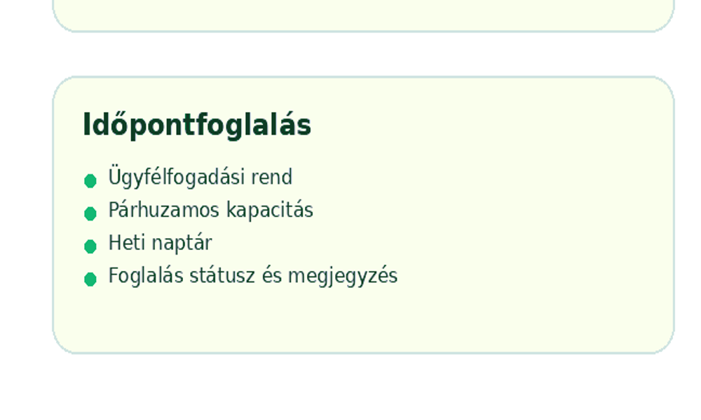 Időpontfoglalás termékillusztráció