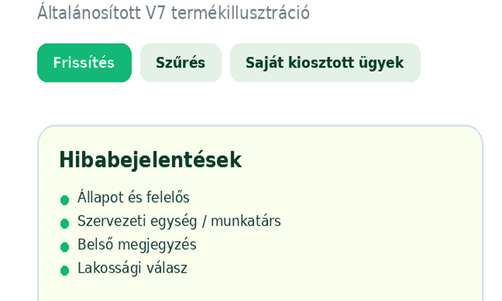 Lakossági ügyek és hibabejelentések termékillusztráció