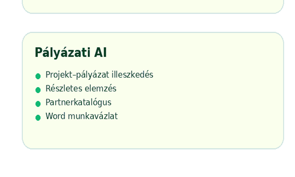 AI Pályázati modul termékillusztráció